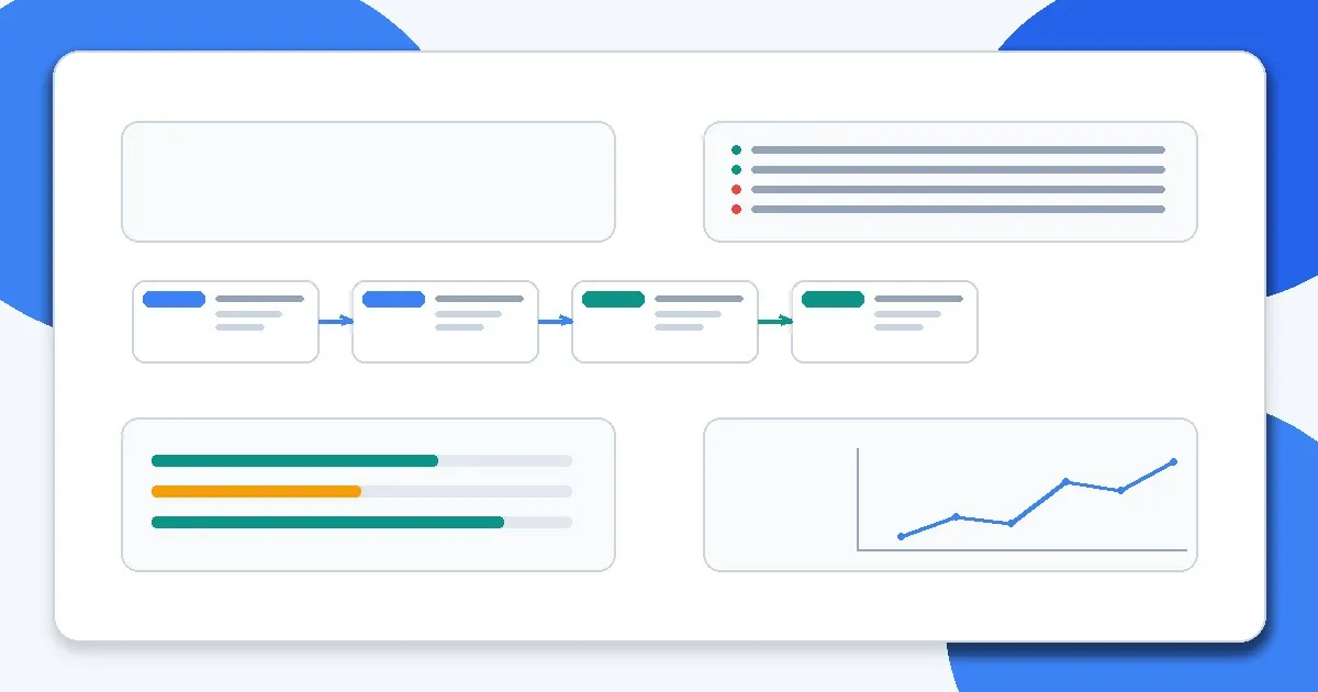 Diagram-style illustration of an AI observability stack showing request traces, logs, metrics, and alert panels connected across a production pipeline.